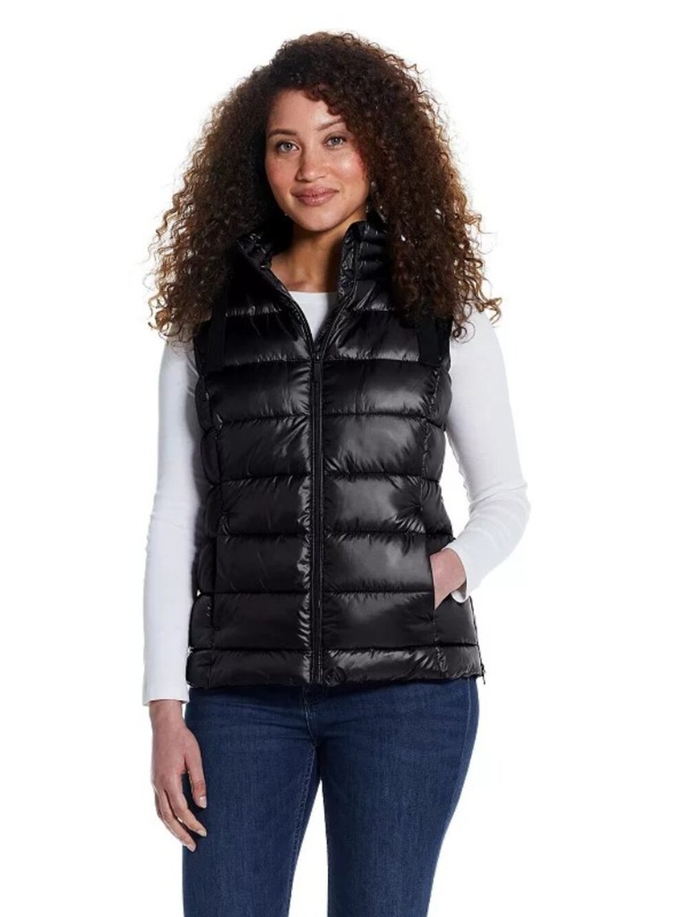 Weatherproof Women's Small Black Weathercast Hooded Puffer Vest 50% off Retail